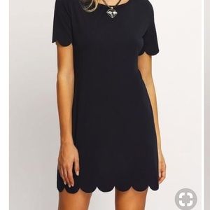 Black Scalloped Dress LBD